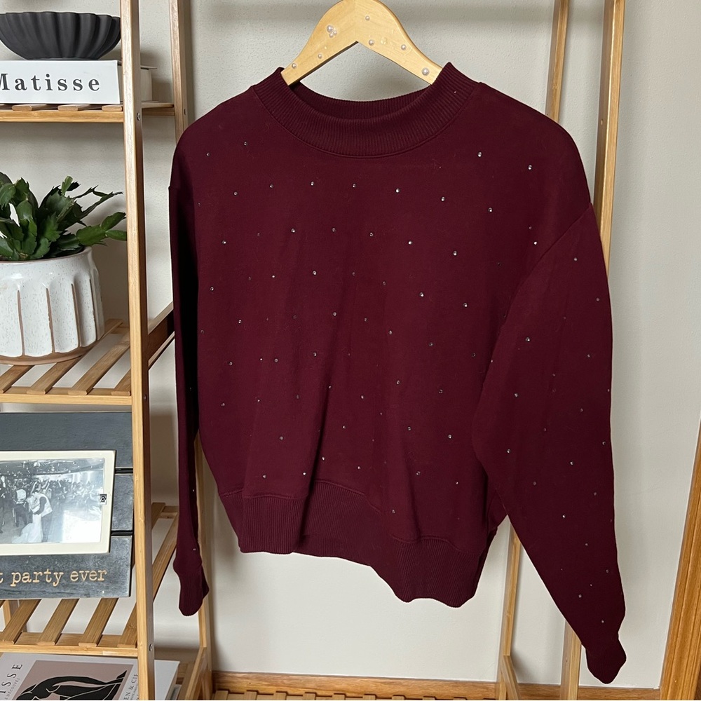 Rhinestone Embellished Sweatshirt
